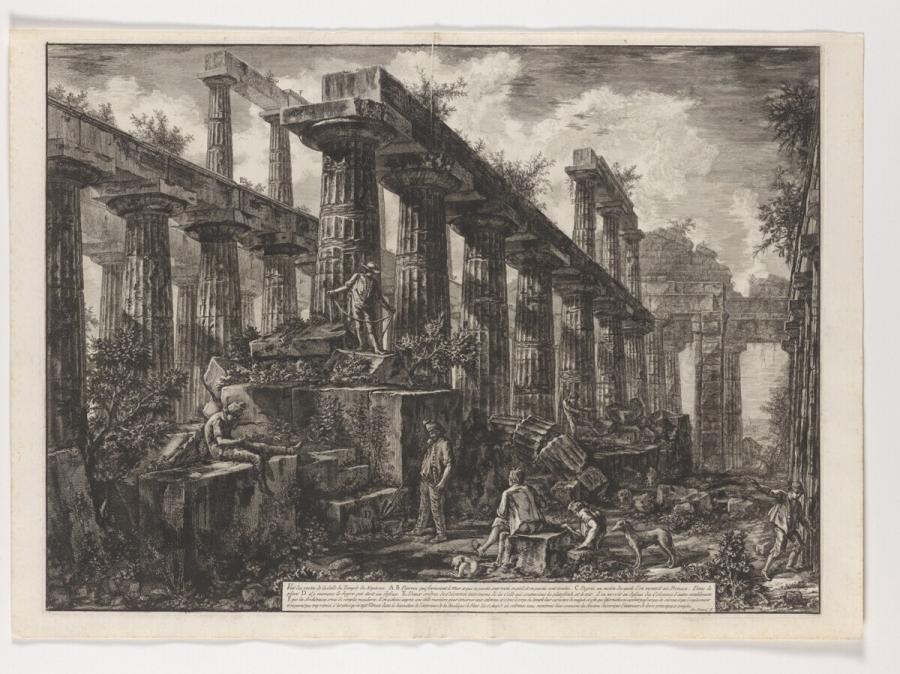 XV. Vue des restes de la Celle du Temple de Neptune